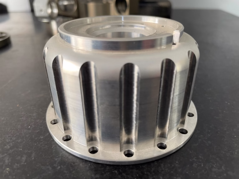 cnc metal machining service producing a machined metal part