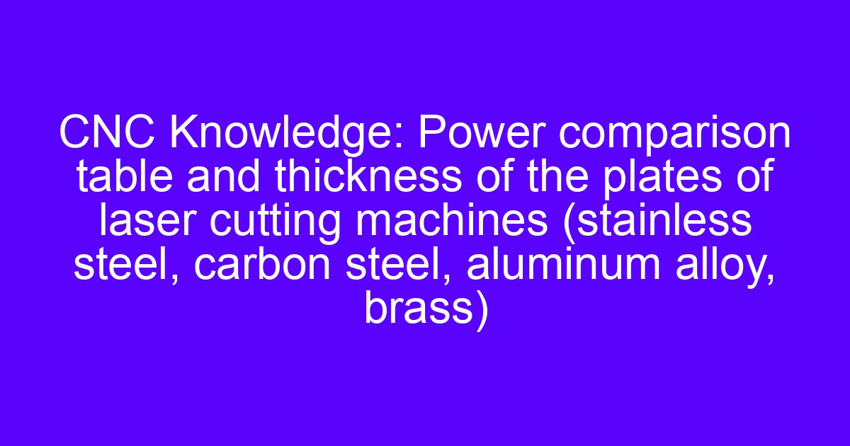 Laser cutting the future of manufacturing chart for stainless and carbon steel sheet thickness