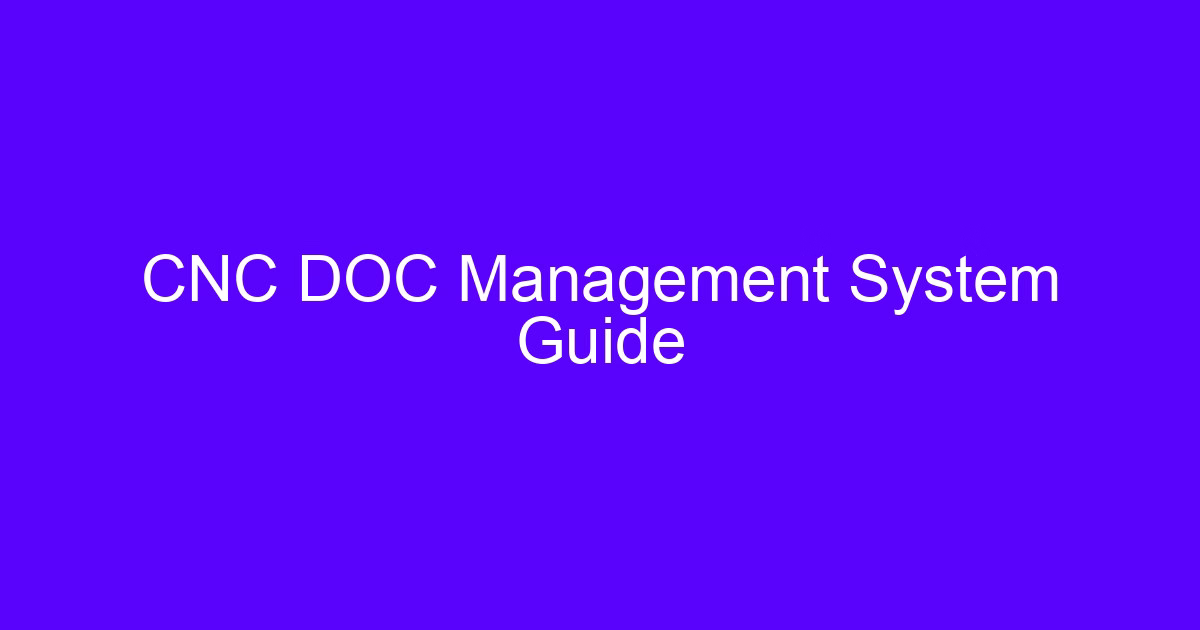 CNC doc management system guide cover image