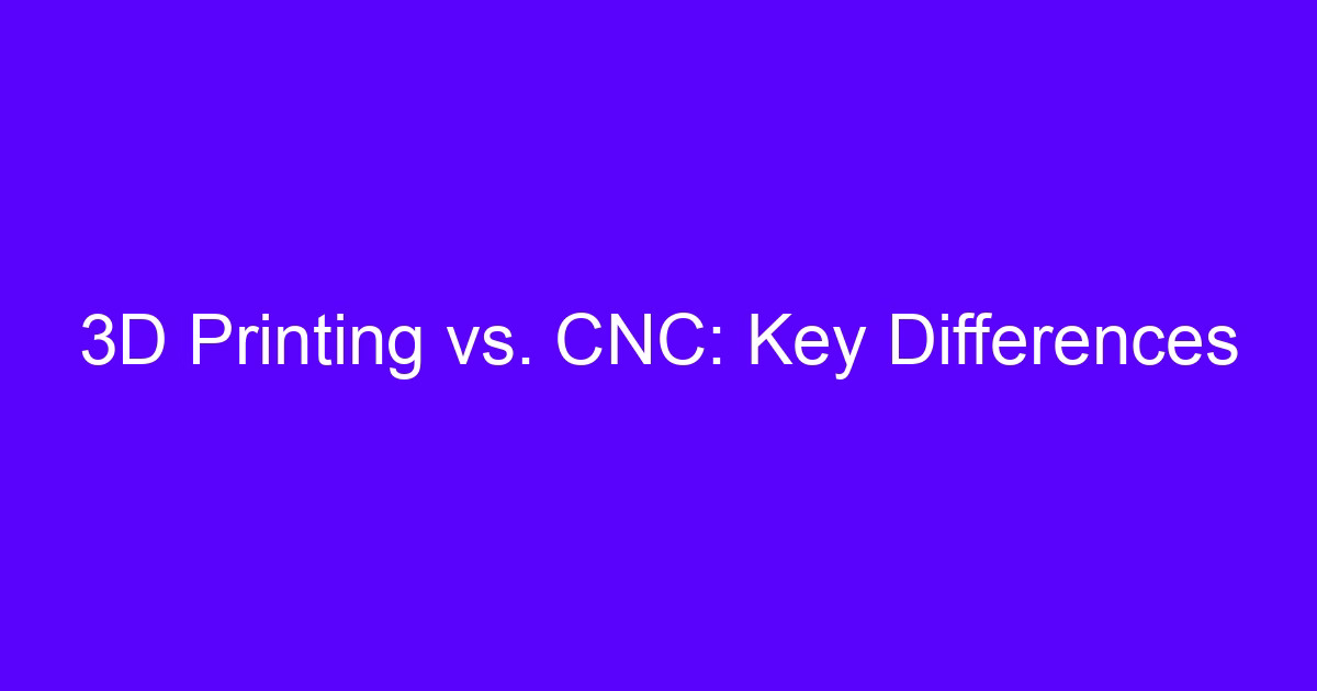 Mass production and 3D printing compared with CNC machining